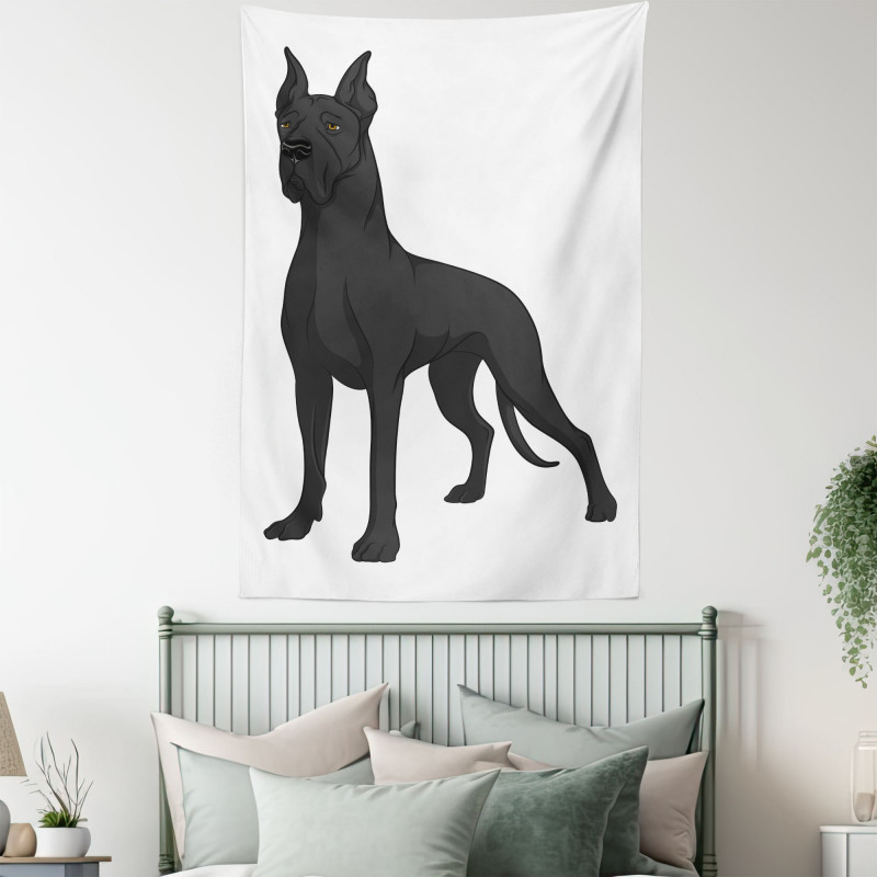 Purebred Dog on Plain Tapestry