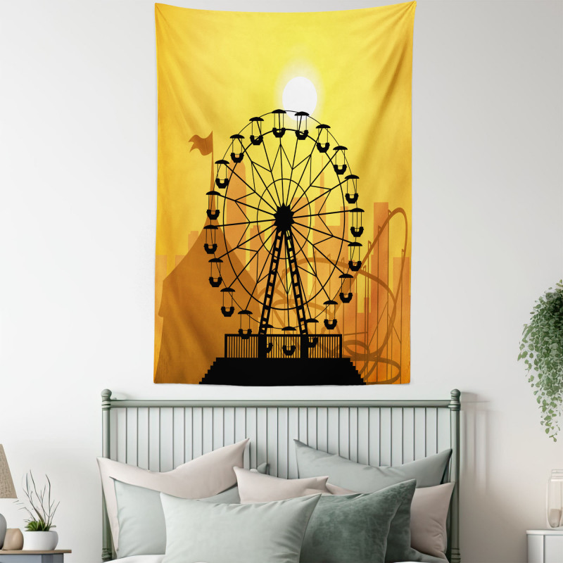 Amusement Park City Tapestry