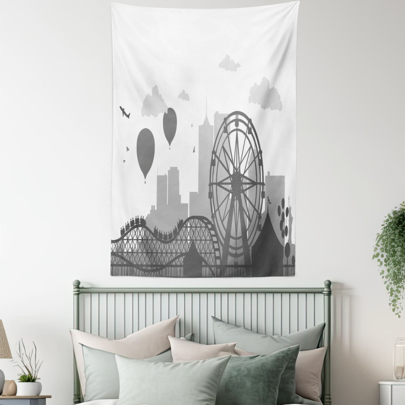 Park Silhouette City Tapestry