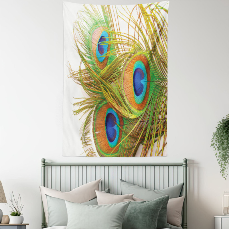 Modern Peacock Feathers Tapestry