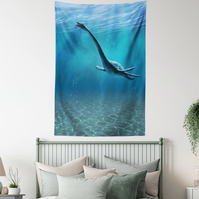 Aquatic Dinosaur Tapestry