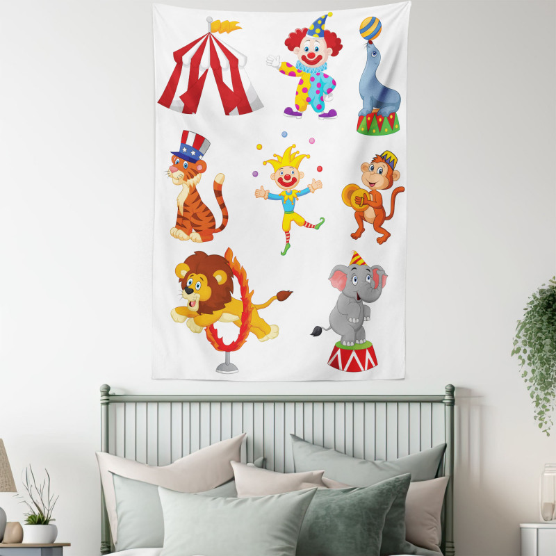 Circus Wild Animals Tapestry