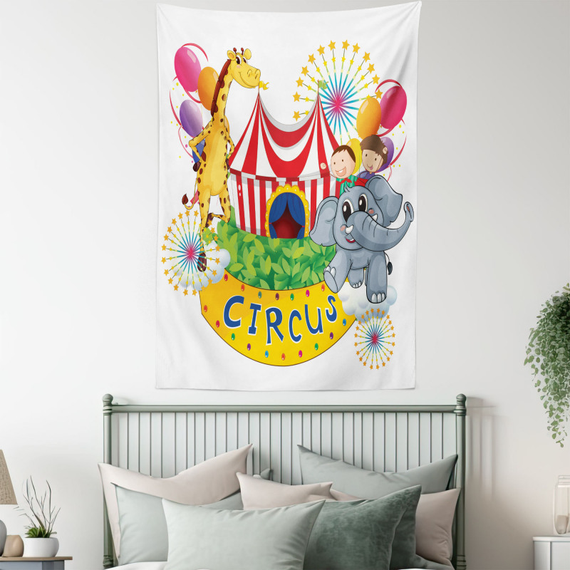 Circus Show with Kids Tapestry