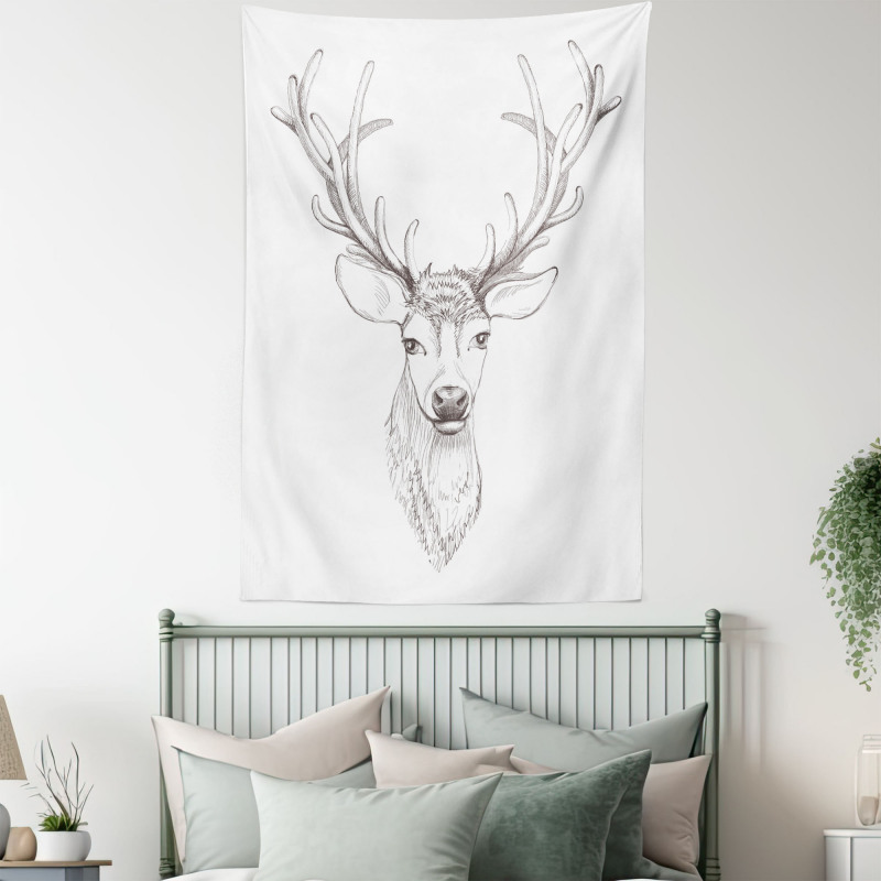 Sketch of Deer Head Tapestry