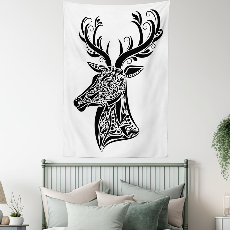 Deer Animal Tattoo Tapestry