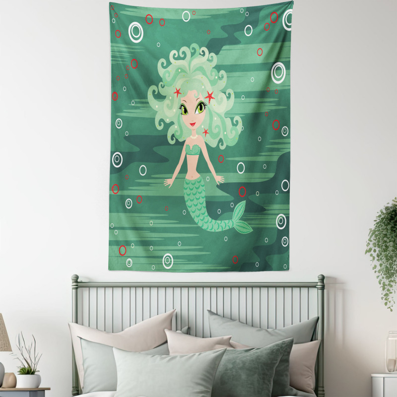 Starfish Sea Cartoon Tapestry
