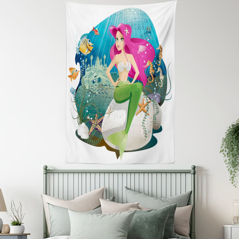 Underwater Mermaid Tapestry