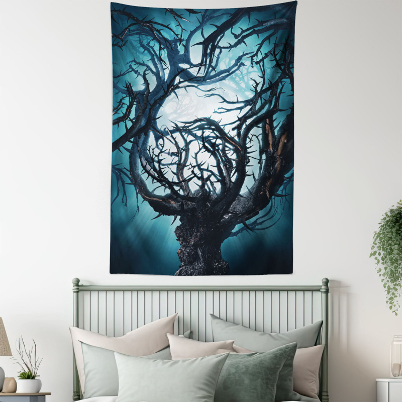 Night Big Mystic Tree Tapestry