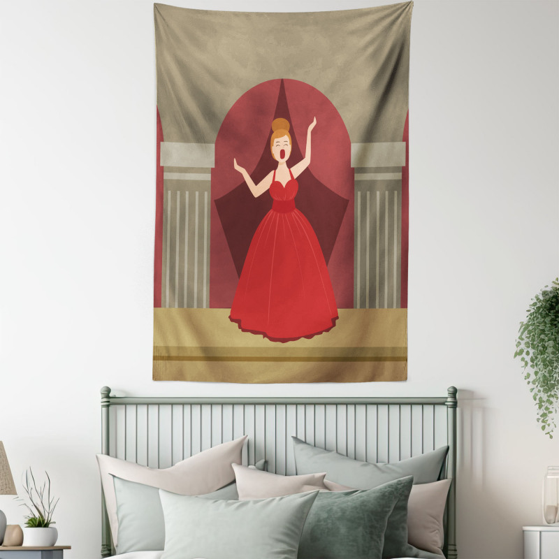 Singing Woman Formal Clothes Tapestry