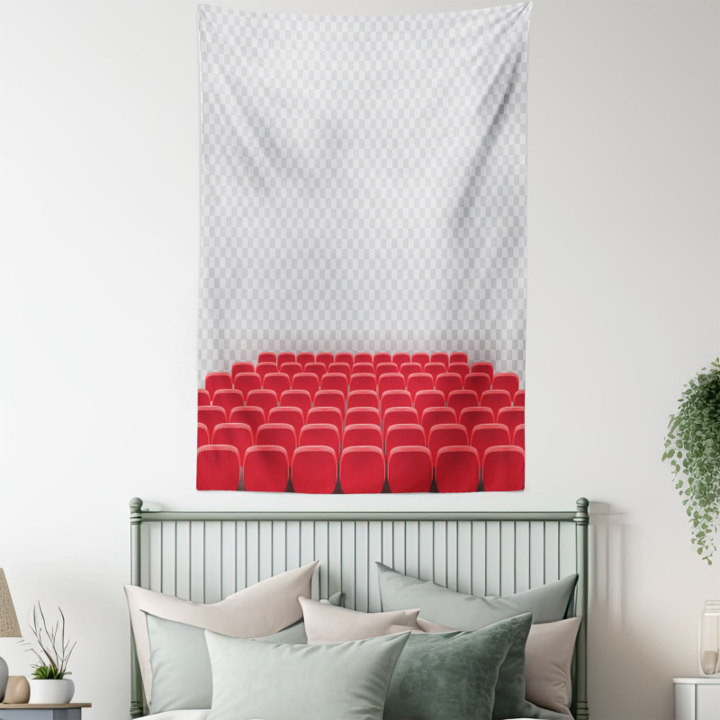 Theater Chairs Row Graphic Tapestry