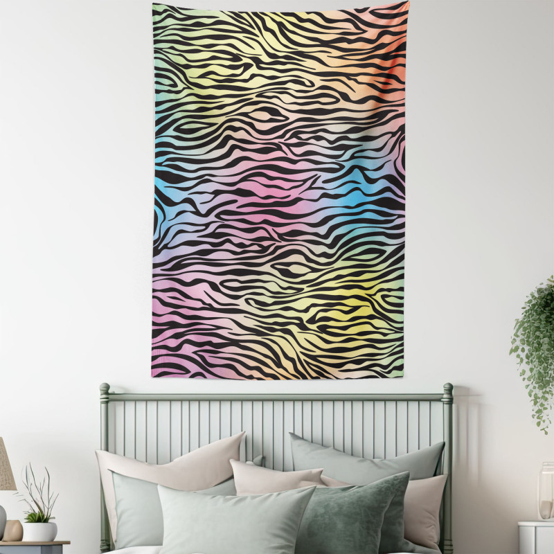 Colorful Wildlife Zebra Tapestry