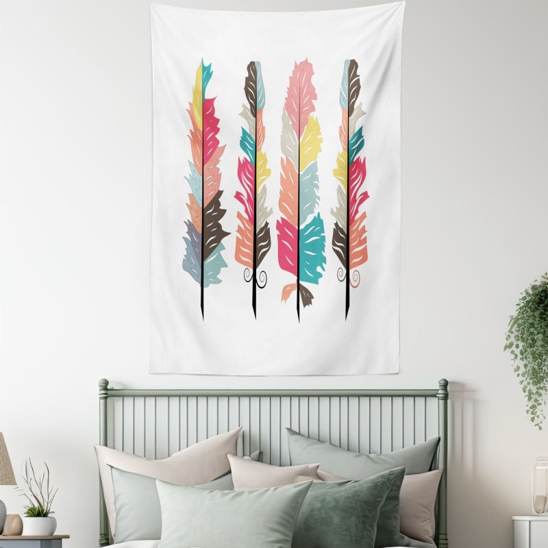 Tribal Primitive Boho Plume Tapestry