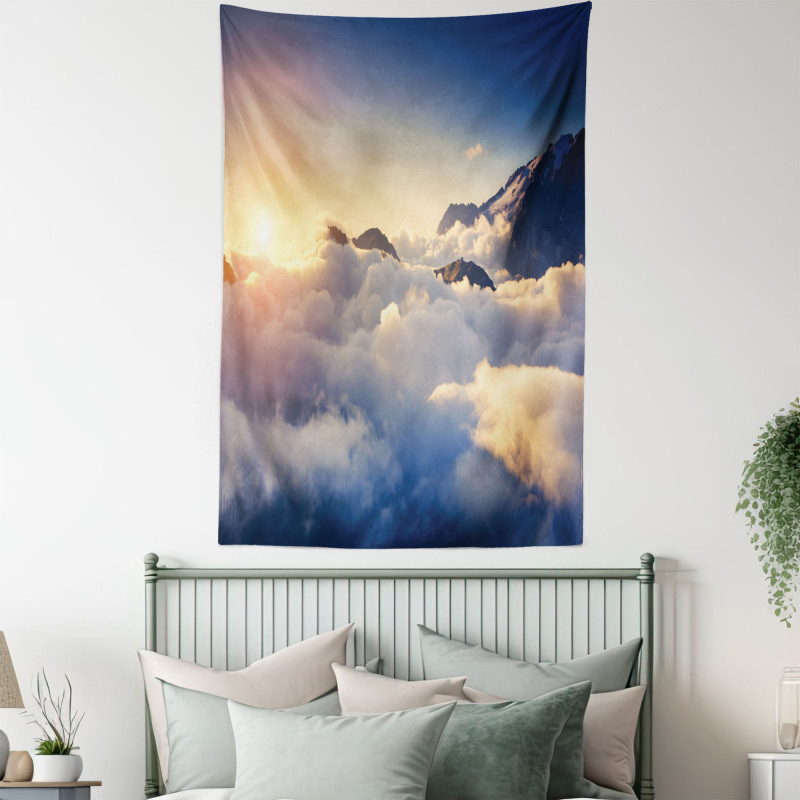 Climbing Above Clouds Tapestry