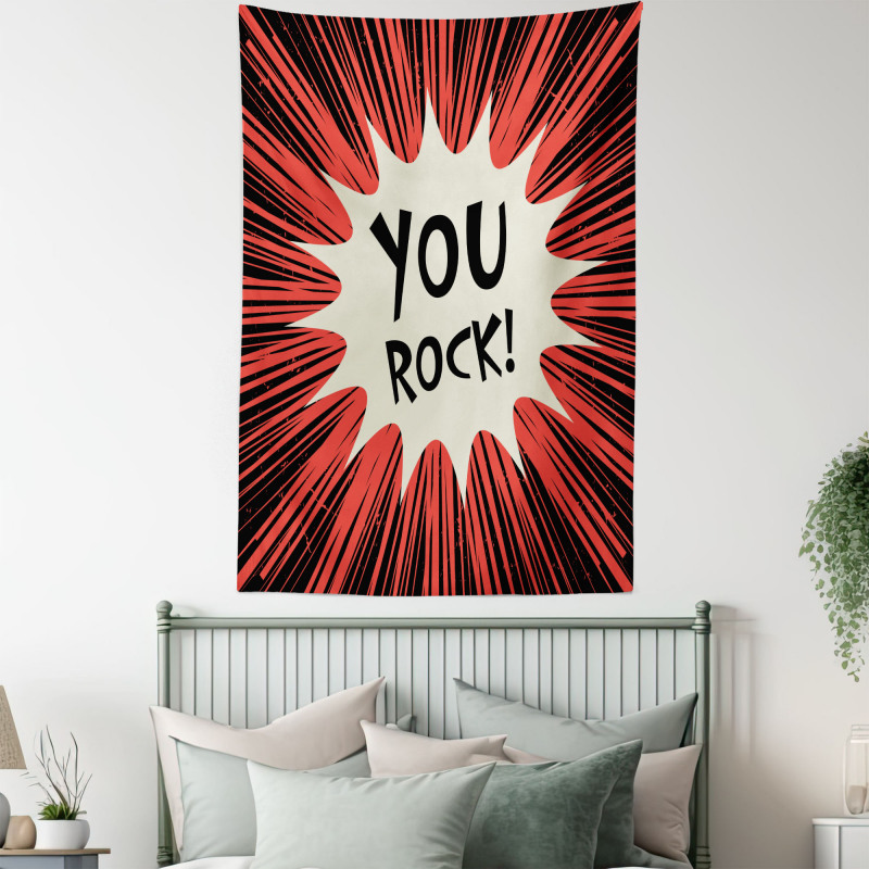 Comic Text Bubble Graphic Tapestry