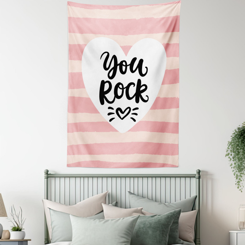 Motivational Motto Graphic Tapestry