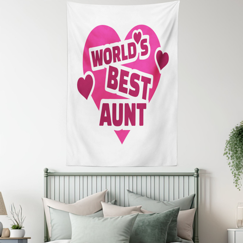 World's Best Aunt Lettering Tapestry