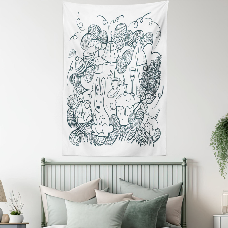 Monochrome Art Easter Tapestry