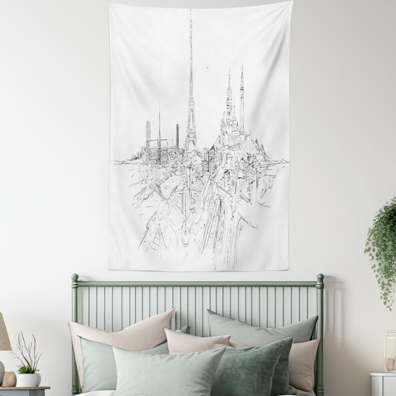 Cityscape Art Tapestry