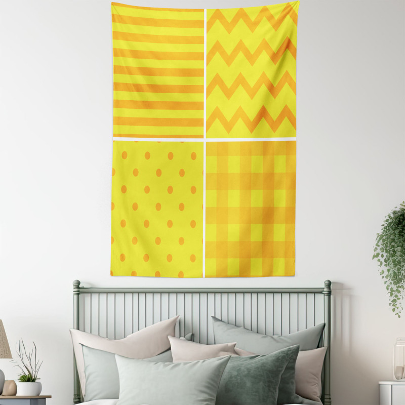 Retro Patterns Zigzag Tapestry