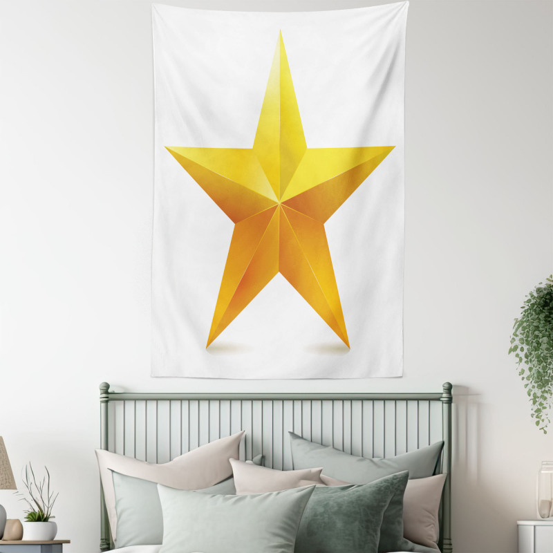 Single Yellow Ombre Star Tapestry