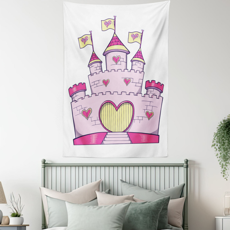 Fantasy Princess Fortress Tapestry