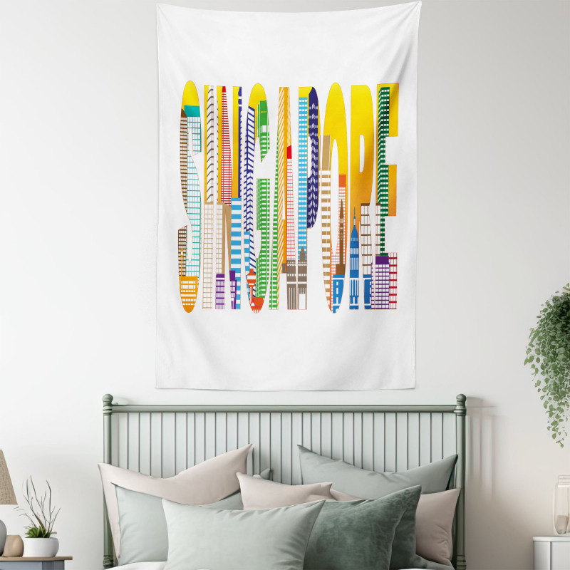 Vibrant Lettering Design Tapestry