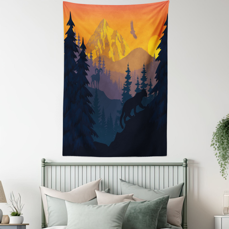 Wild Nature Landscape Art Tapestry