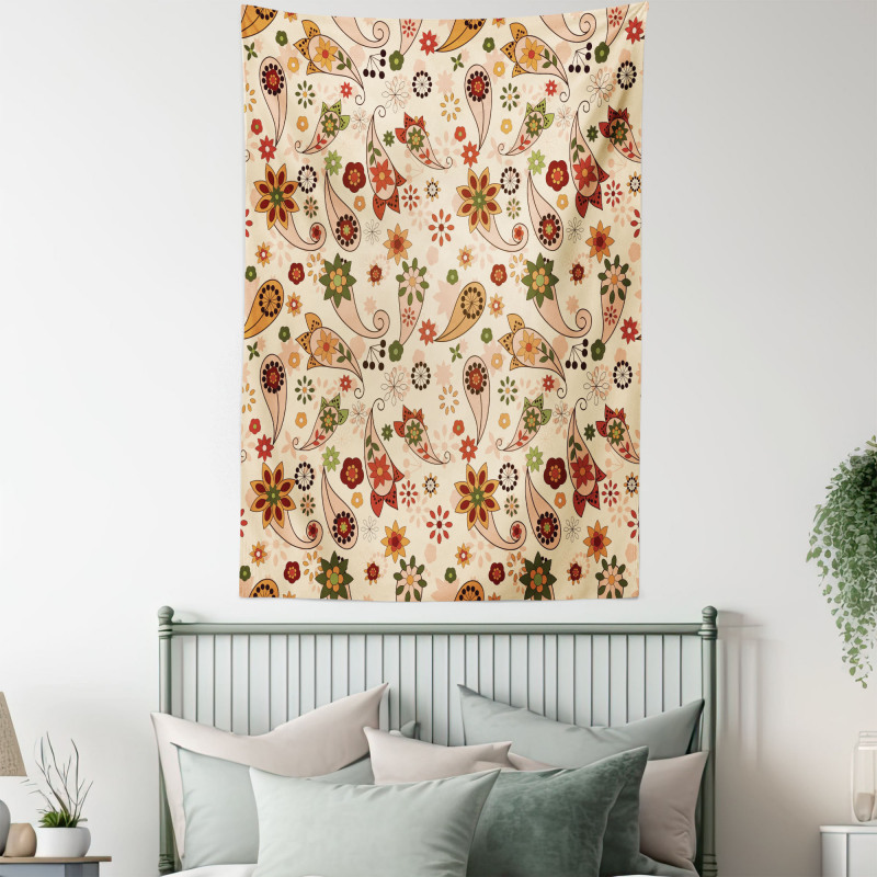 Spring Motif Paisley Tapestry