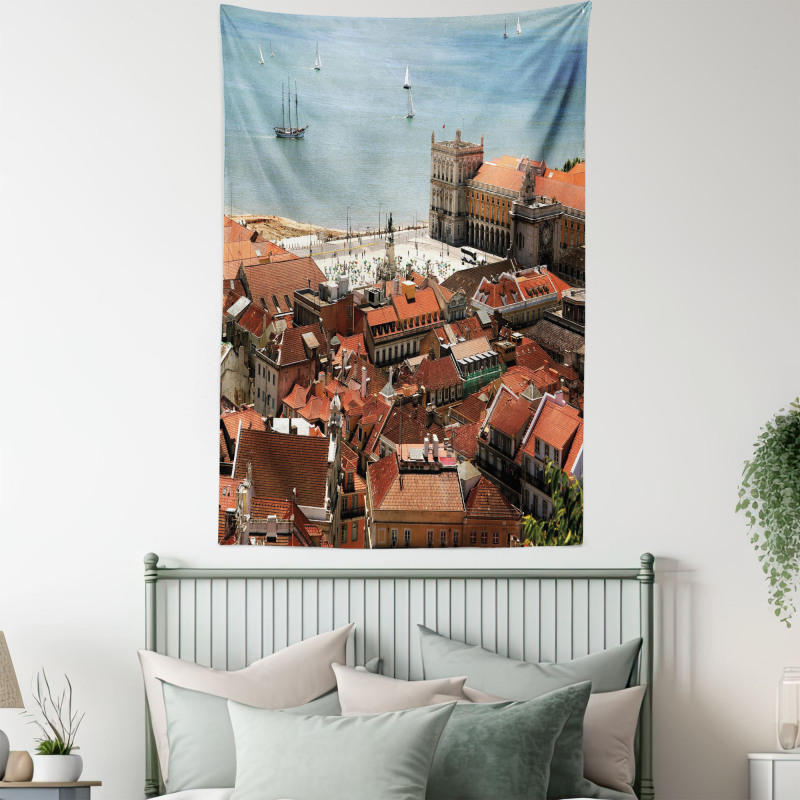 Nostalgic Lisbon City Tapestry