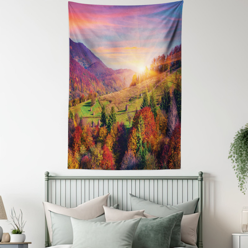 Morning in Mountain Tree Tapestry