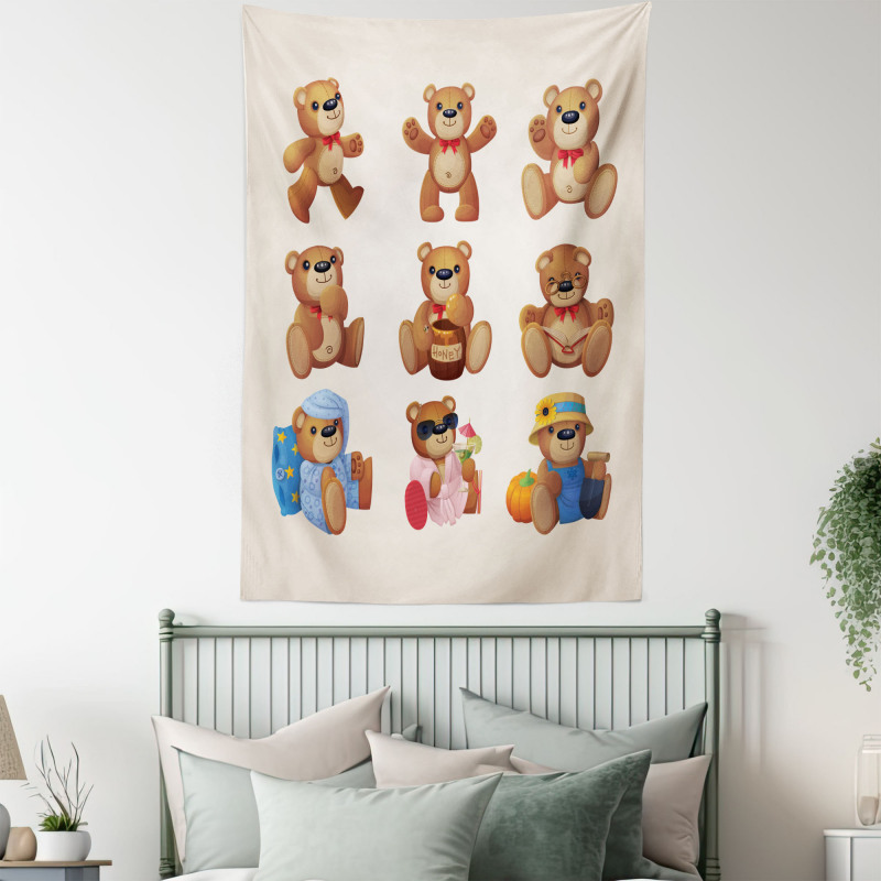 Teddy Bear Kids Design Tapestry