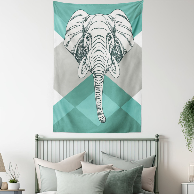 Minimalist Boho Elephant Tapestry