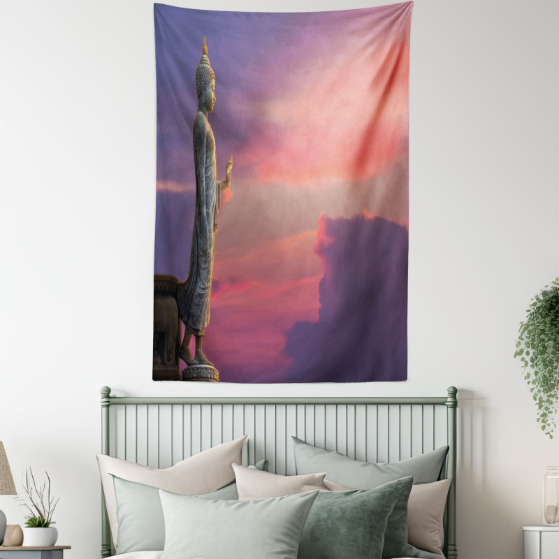 Magical Sunset Scene Tapestry