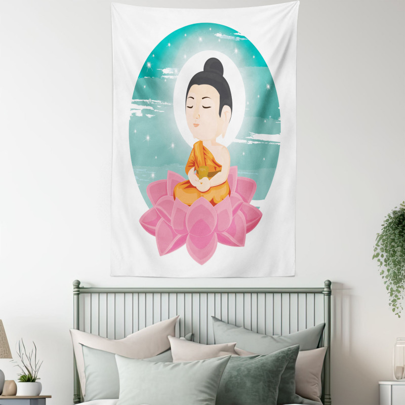 Meditation Lotus Art Tapestry