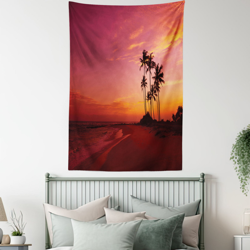 Hawaii Style Palm Trees Tapestry