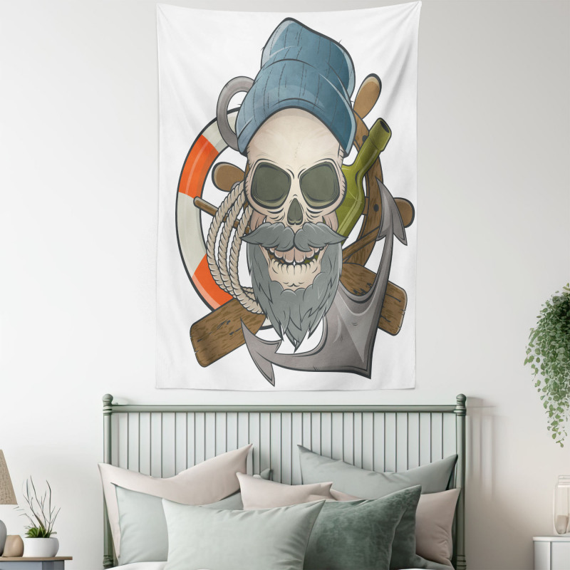 Sailor Skull Nautical Tapestry