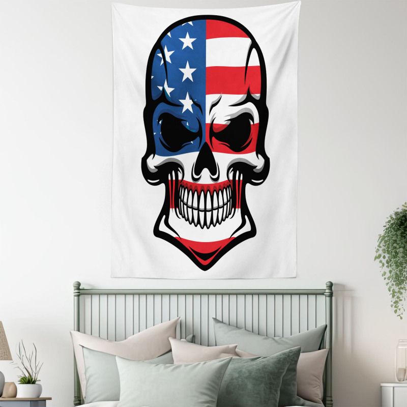 Scary Skull Art Tapestry