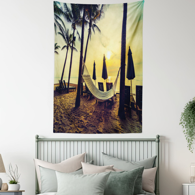 Coconut Exotic Palm Trees Tapestry