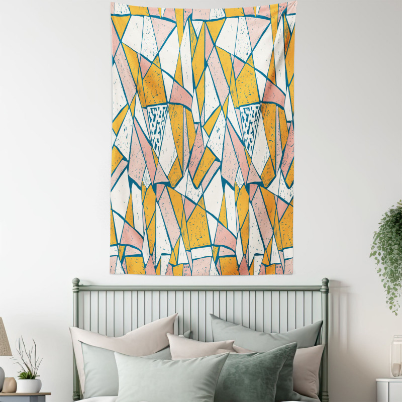 Broken Tile Look Pattern Tapestry