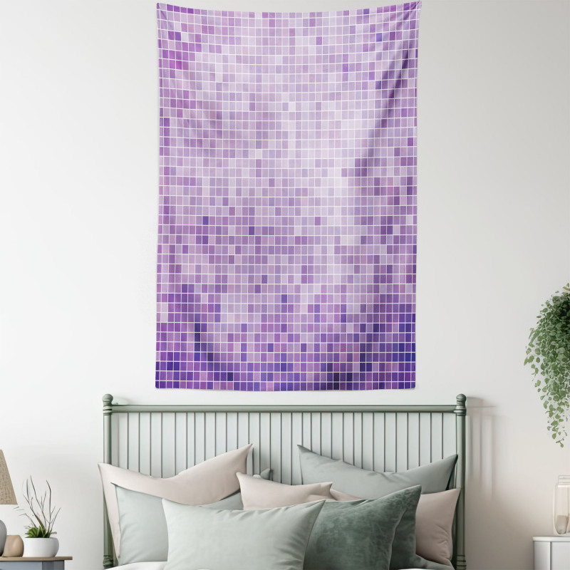 Pixel Inspired Tiny Squares Tapestry