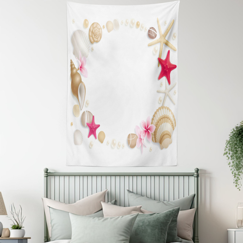 Seashells Flower Star Tapestry