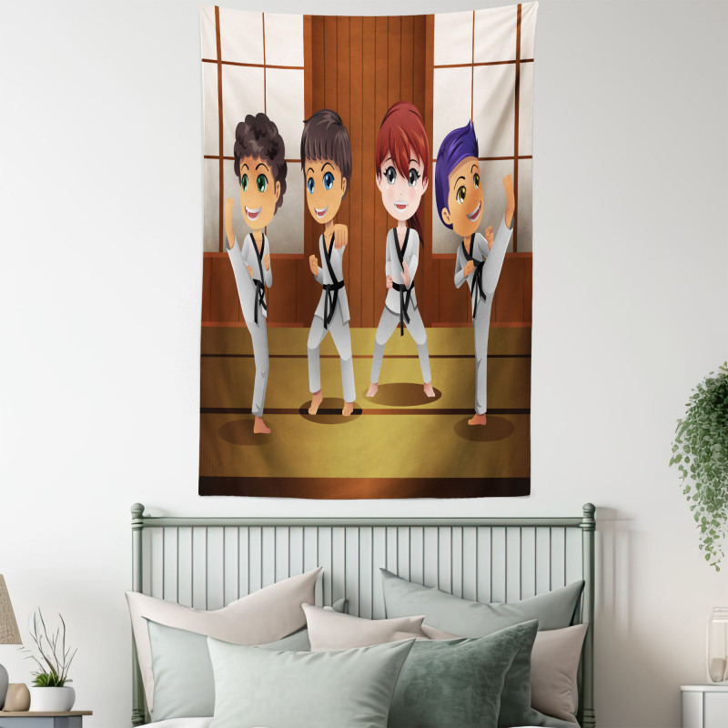 Children Martial Arts Dojo Tapestry