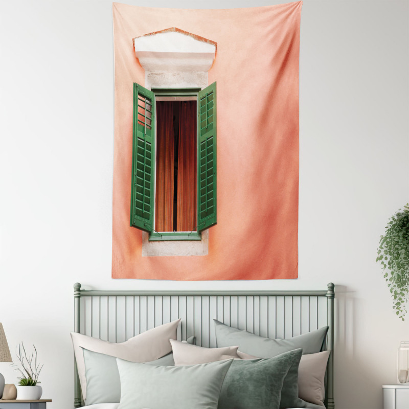 Old Retro House Shutters Tapestry