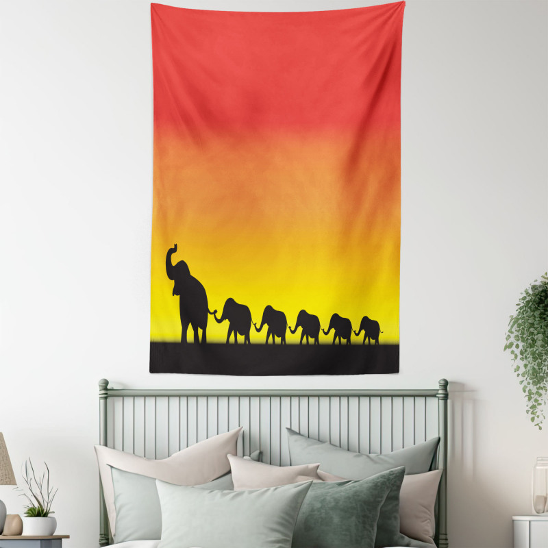 Ombre Sky Mammals Tapestry