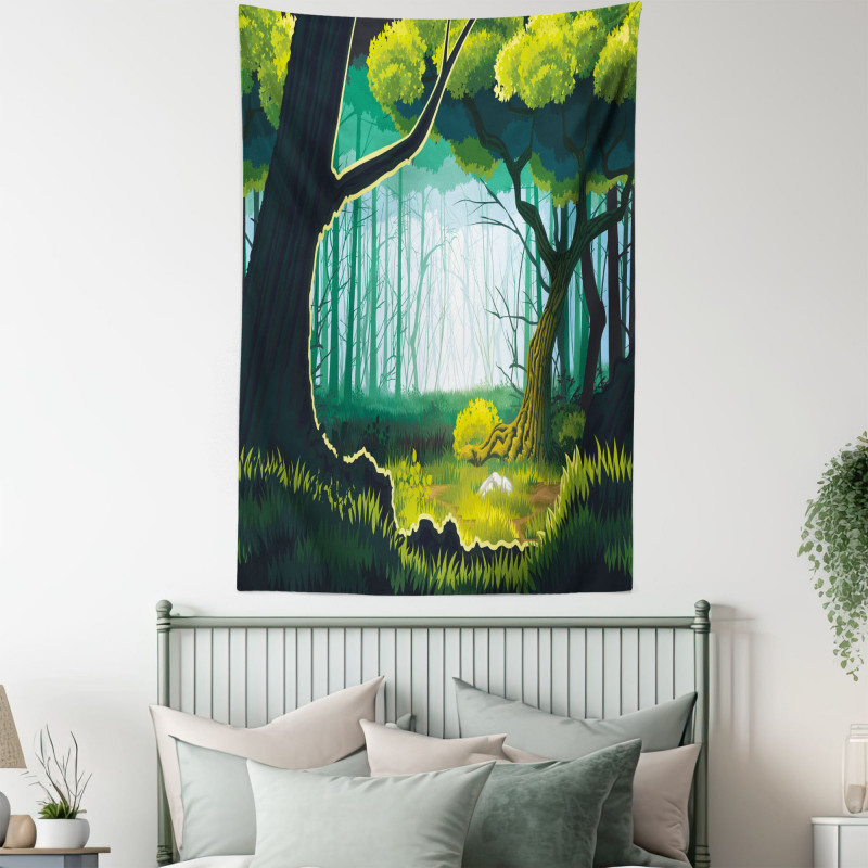 Forest View Outdoor Scene Tapestry