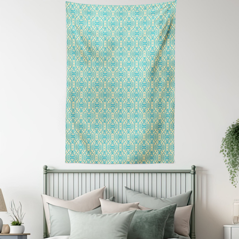 Modern Damask Image Art Tapestry