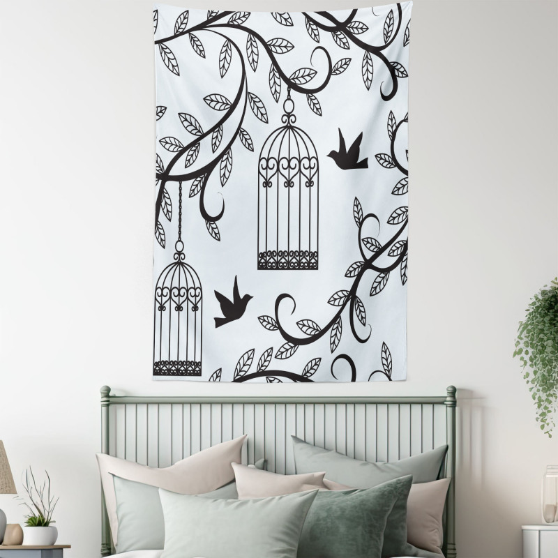 Branch of Floral Tree Tapestry