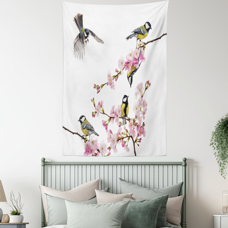 Flowers Hummingbirds Tapestry