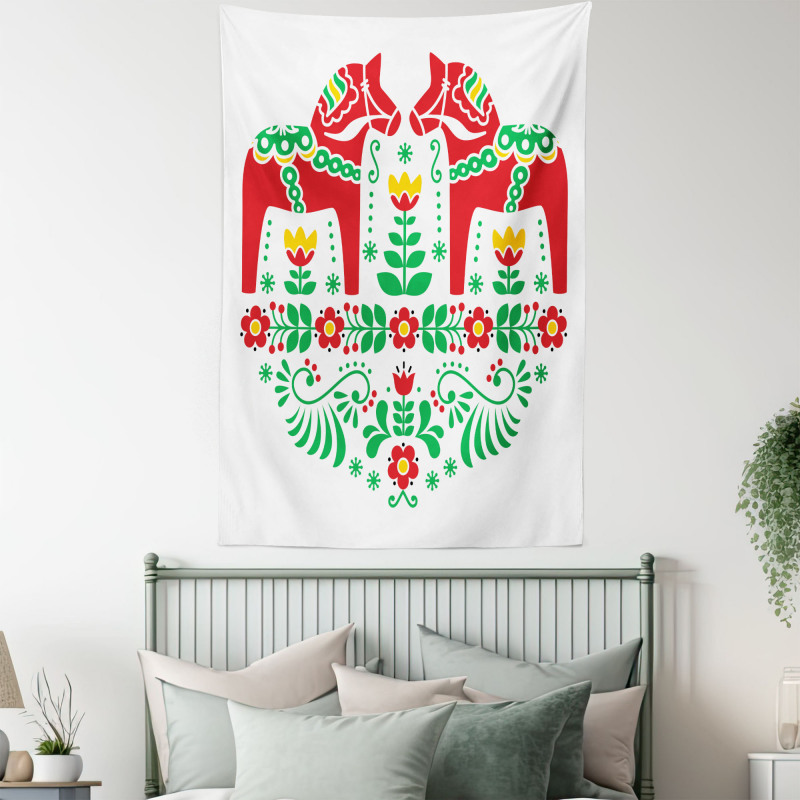 Flora Dala Horse Tapestry