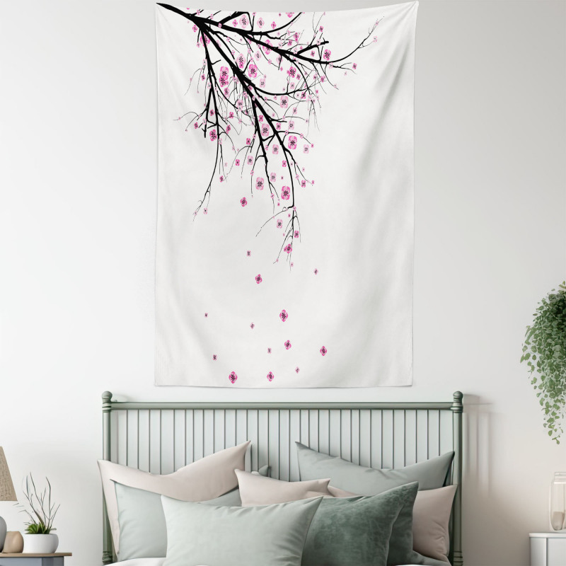 Cherry Blossom Flower Tapestry